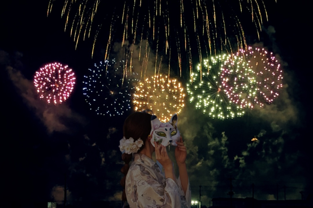 うつのみや花火大会にて