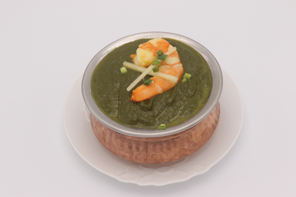 ほうれん草エビカレー