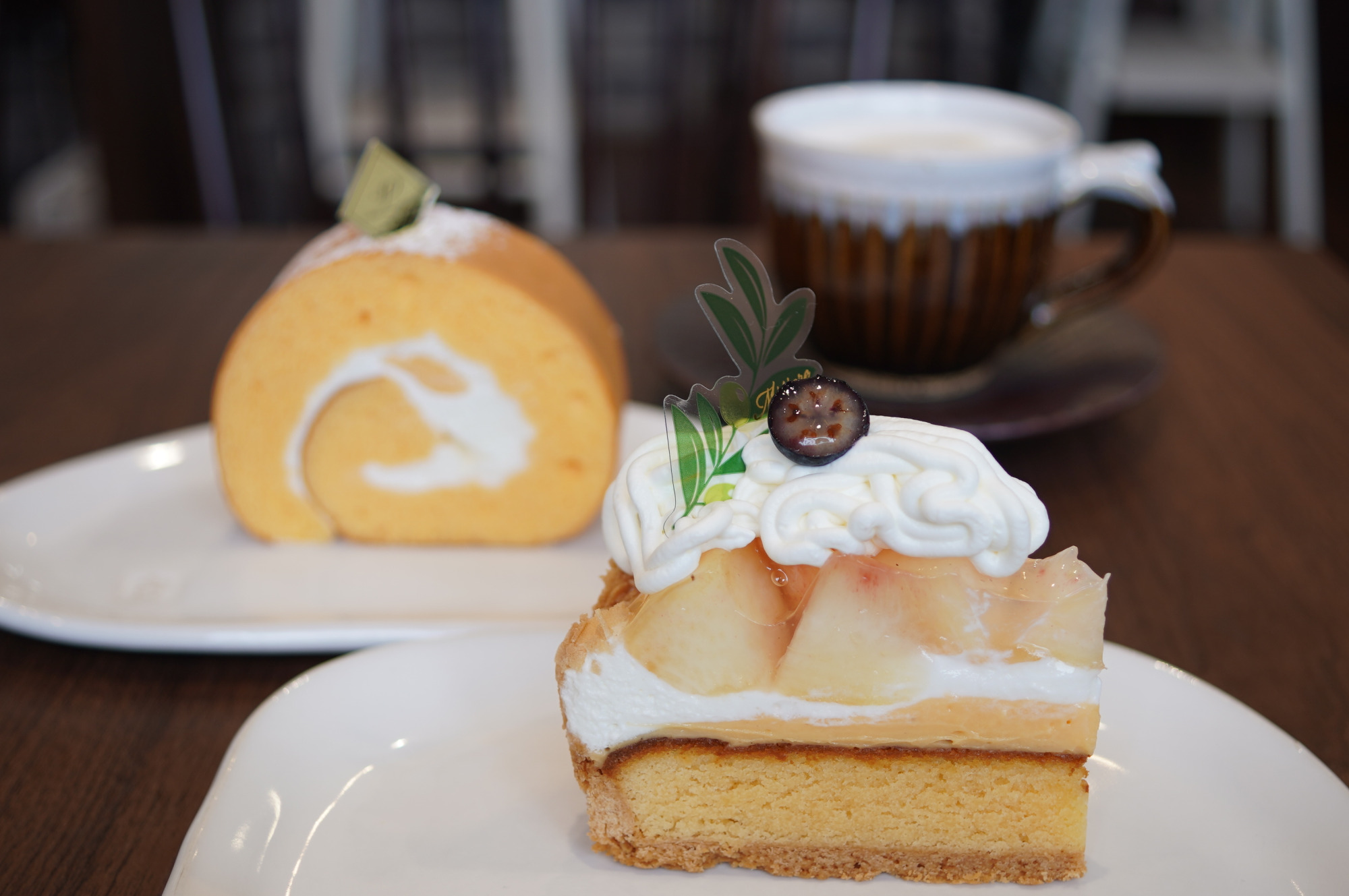 白桃のクリームタルト&メテロール
