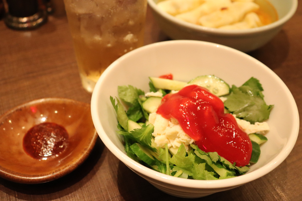 ささみと三つ葉梅肉和え