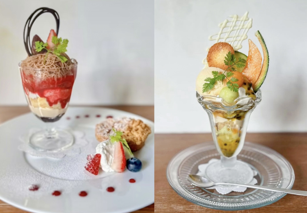 季節のパフェの一例