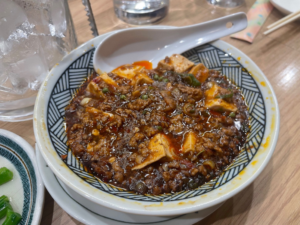 麻婆豆腐。一品料理も充実
