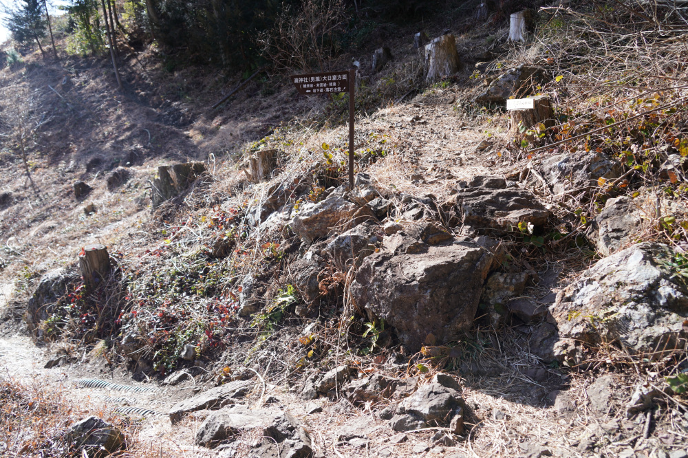 ⑩-2　岩下道（瀧神社方面）分岐を画像右側へ進みます