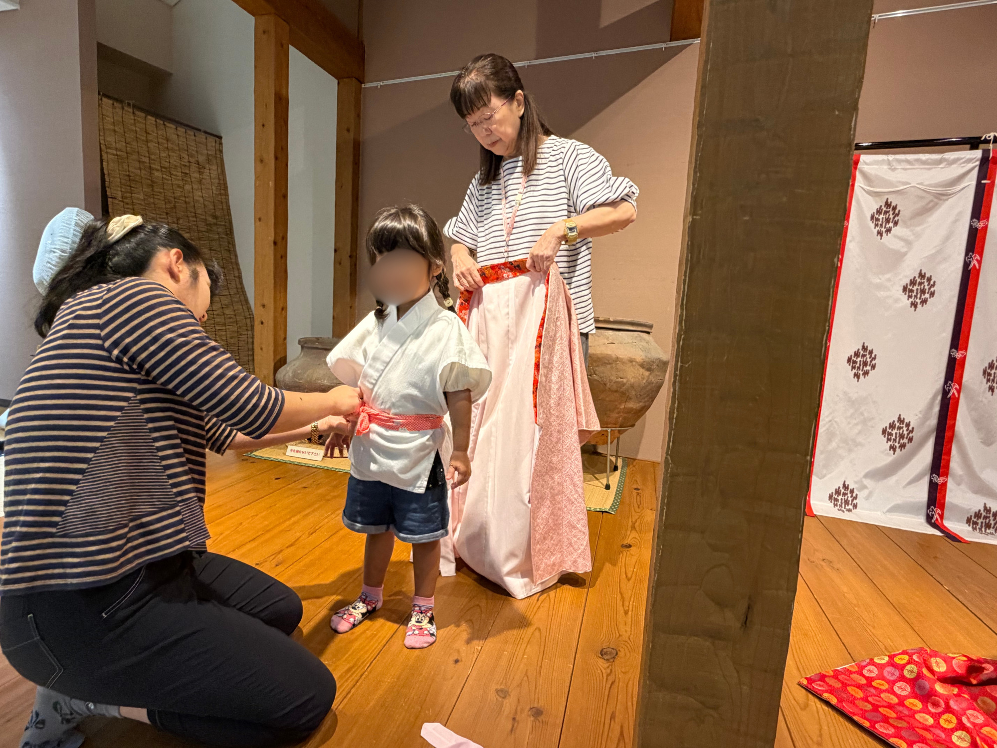 約100㎝の娘も体験できました